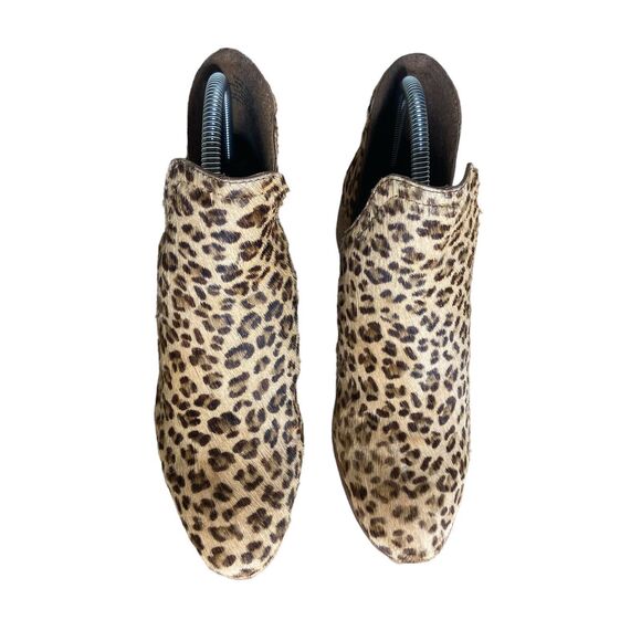 COCONUTS by Matisse Booties Size 7 Rapid Cow Hair Leather Ankle Boots Leopard - Picture 5 of 11